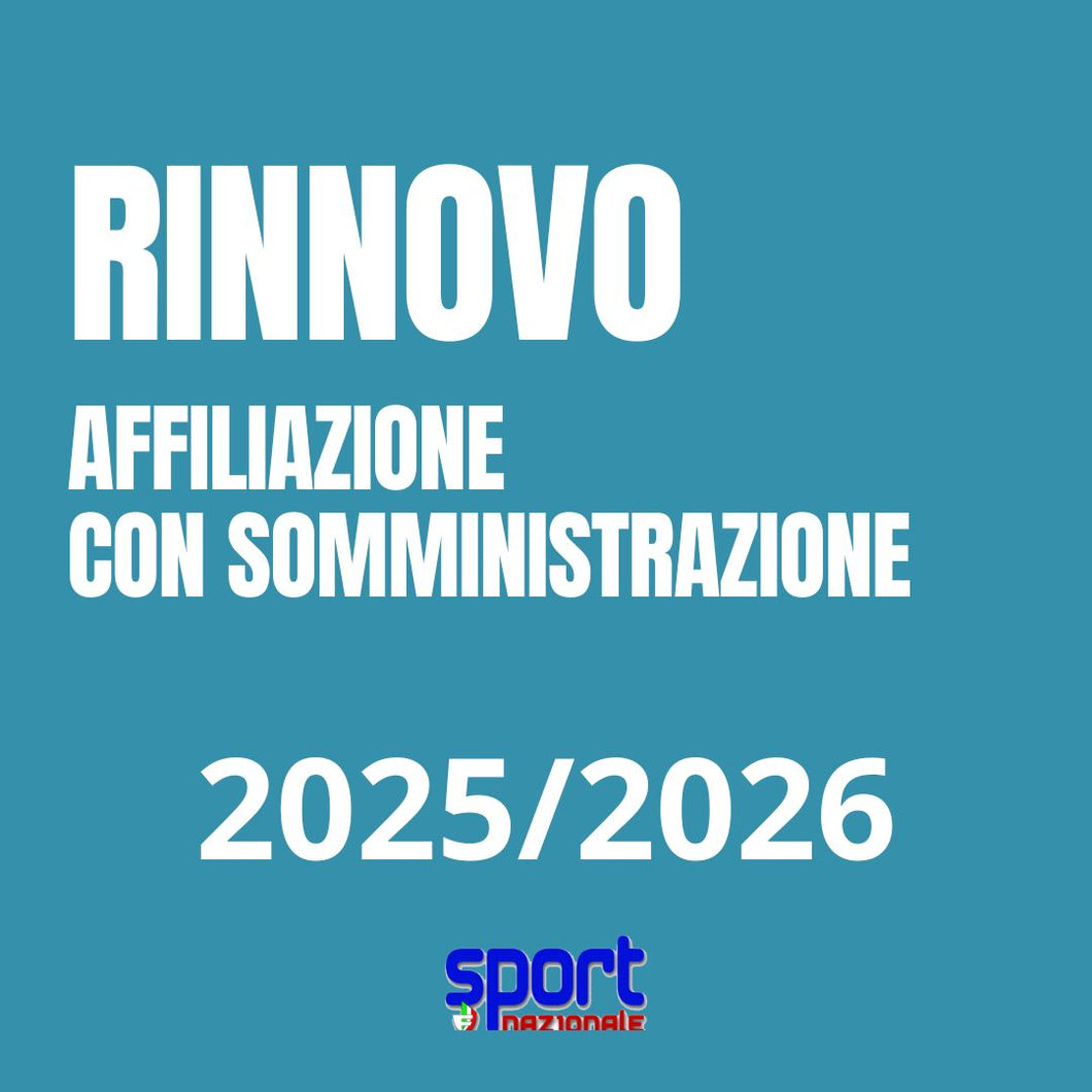 AFFILIAZIONE ASSOCIAZIONE CON SOMMINISTRAZIONE ALIMENTI E BEVANDE 2025/26 CON 100 TESSERE